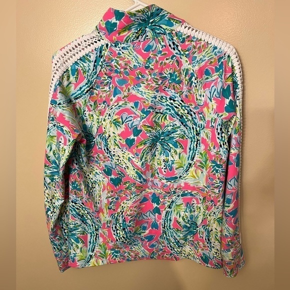 Lilly Pulitzer Skipper Popver Multi Snap Back Sz S EUC - Picture 6 of 10